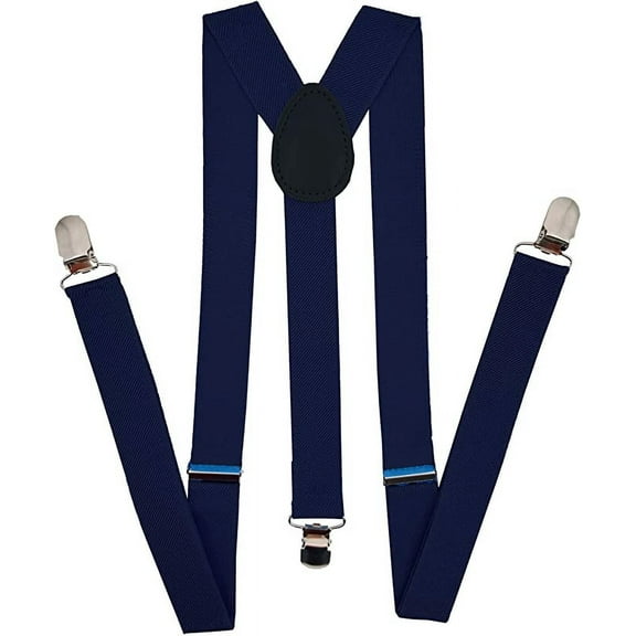 NAVY Mens Womens Adjustable Elastic Y Back Style Suspenders Party Wedding Prom