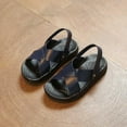 thumbnail image 1 of PU Sandals Baby Shoes Fashion Summer Girl Boy Beach Soft Non-Slip Toddler Comfort Prewalkers Black 24, 1 of 5