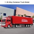thumbnail image 3 of 48 Alloy Simulation Container Truck Highly Collection Gifts Pull Back Toy Vehicle for Kids, 3 of 7