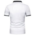 thumbnail image 4 of Nnhblu Men Short Sleeve Polyester Turndown collar Business Casual Shirts White M, 4 of 4
