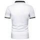 thumbnail image 3 of Camiseta de manga corta de negocios con solapa informal a la moda para hombre Pompotops oipoqjl24647, 3 of 3