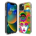 thumbnail image 3 of MUNDAZE Apple iPhone 12 Pro Shockproof Clear Hybrid Protective Phone Case Neon Rainbow Psychedelic Trippy Hippie Daydream, 3 of 5
