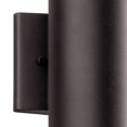 thumbnail image 3 of Kichler 12" 1 Light Integrated LED Textured Architectural Bronze Cylinder Outdoor Wall Sconce, 3 of 7