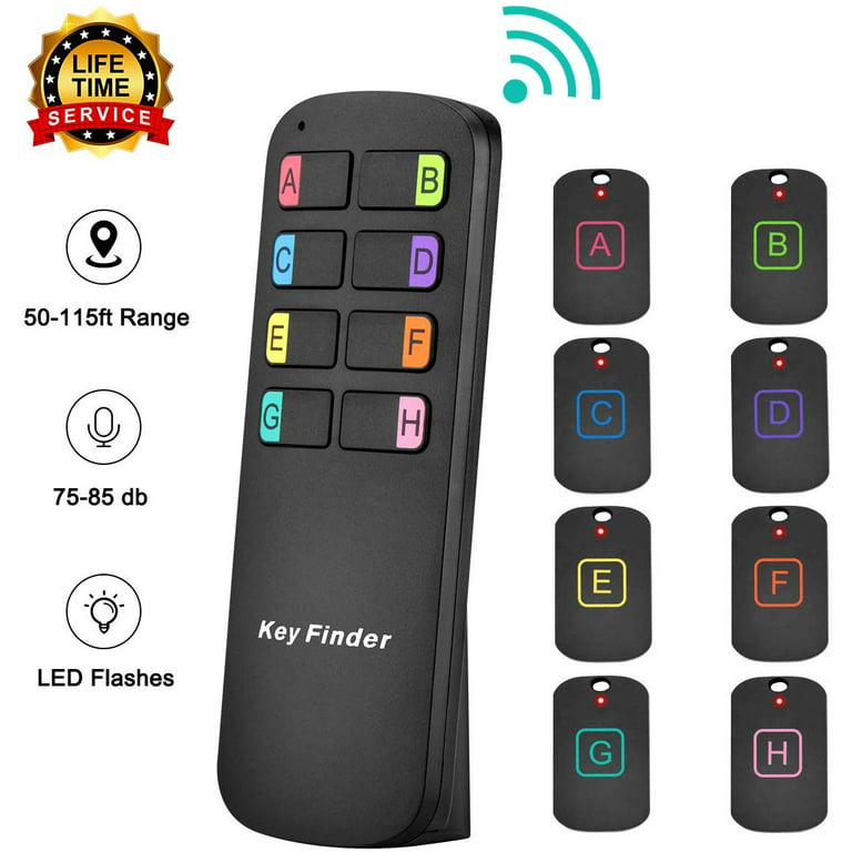 Key Finder Locator, Stick on Remote Finder Locator Tags 6 Pack Wireless Car  Key & TV Remote Control Finder, 95 dB RF Beeper Key Finders That Make
