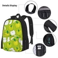 thumbnail image 5 of Naloa Green Apple Print Large Capacity Backpack Lunch Bag Pencil Case Combination 3 Piece Set for Student, 5 of 8