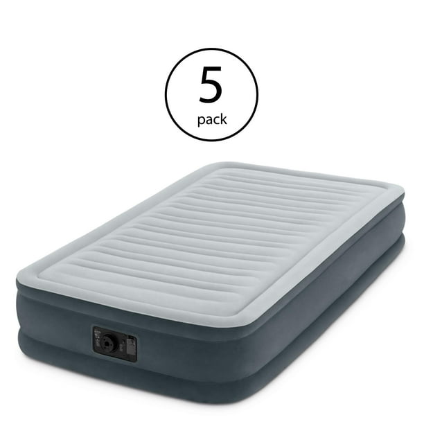 Intex PVC DuraBeam Series Mid Rise Airbed with Built In Pump, Twin (5