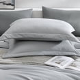 thumbnail image 4 of Twin Comforter Set- 5 Pieces Light Grey Bed in a Bag, All Season Twin XL Bedding Sets with 1 Fitted Sheet, 1 Flat Sheet, 1 Pillow Sham and 1 Pillowcase, 4 of 7