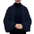 thumbnail image 4 of HNMKIU Solid Knitted Scarf Soft Warm Winter Fashion Elegant Cozy Wrap Shawl For Daily Use ,Black, 4 of 4