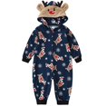 thumbnail image 1 of Pyjama de Noël Assorti pour la Famille avec Rennes, Justaucorps à Capuche une Pièce, 1 of 3
