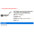 thumbnail image 2 of Front Right Lower Forward Control Arm - Compatible with 2008 BMW 528xi, 2 of 2