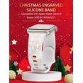 thumbnail image 2 of TOYOUTHS Christmas Engraved Silicone Band Compatible with Apple Watch Band for Women38/40/41/42/44/45/46/49mm, Holiday Soft Silicone Sport Strap for iWatch Ultra SE Series 10 9 8 7 6 5 4 3, 2 of 6