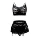 thumbnail image 2 of Gibobby Conjunto de lencería de encaje Tanga de Encaje Nueva Ropa Interior Sexy Lencería Tanga Flor Ropa de Dormir Sujetador de Íntimos Bustier Lingerie(Negro, M), 2 of 5