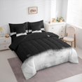 thumbnail image 3 of jejeloiu Space Starry Bedding Comforter Set 7-Piece,Gradient Black White King Bedding Sets,Modern Aesthetic Art Bed Sheets For Teens,Microfiber Bedroom Decor Reversible, 3 of 8