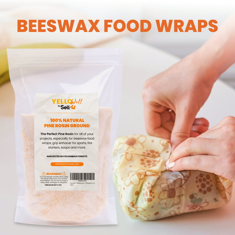 BEESWAX with PINE RESIN and JOJOBA for food wraps approx 170g UK ready  mixed