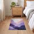 thumbnail image 3 of ODIKA 2'x3' Ultra-Soft Accent Mat, Purple Abstract Watercolor Ombre Brushstroke Motifs Swirl Contemporary None Washable, Bare feet friendly, Easy Care Indoor rug for Bedside, Footrest, 3 of 7