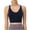 Dark Blue, variant on Womens Wireless Sports Bra, Moisture-wicking Compression Support Bras Criss Cross Strappy Longline Athletic Yoga Bra