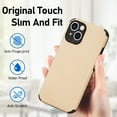thumbnail image 3 of Compatible with iPhone 14 Plus Case,Cute Woven Pattern Case for Women Men,Bumper,Soft Shockproof Camera Protection Phone Case TPU Anti-Bump Silicone Wireless Charging Case for iPhone 14 Plus,Khaki, 3 of 8