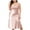 Pink, variant on Oversized Sleeping Skirt For Women Sleeveless Nightgowns Back Hollowed-Out Nightshirt V-Neck Sleepshirts Solid Color Sleepwear Sling Short Pajama Dress