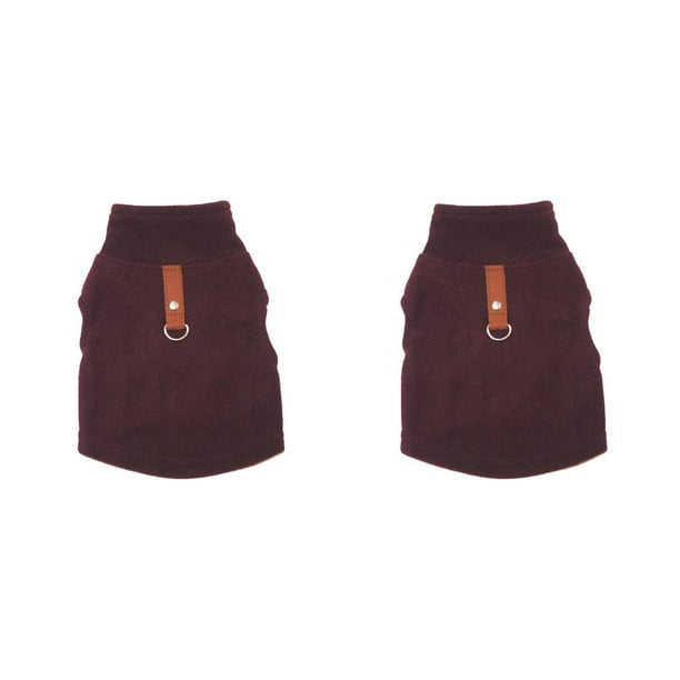 Ropa para perros Methold Chaleco Correa Café XS 2piezas