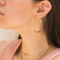 thumbnail image 4 of VEEDOFA Gold Plated Hoop Earrings for Women, 14K Gold Plated, Lightweight Hypoallergenic Earrings 50mm, 4 of 7