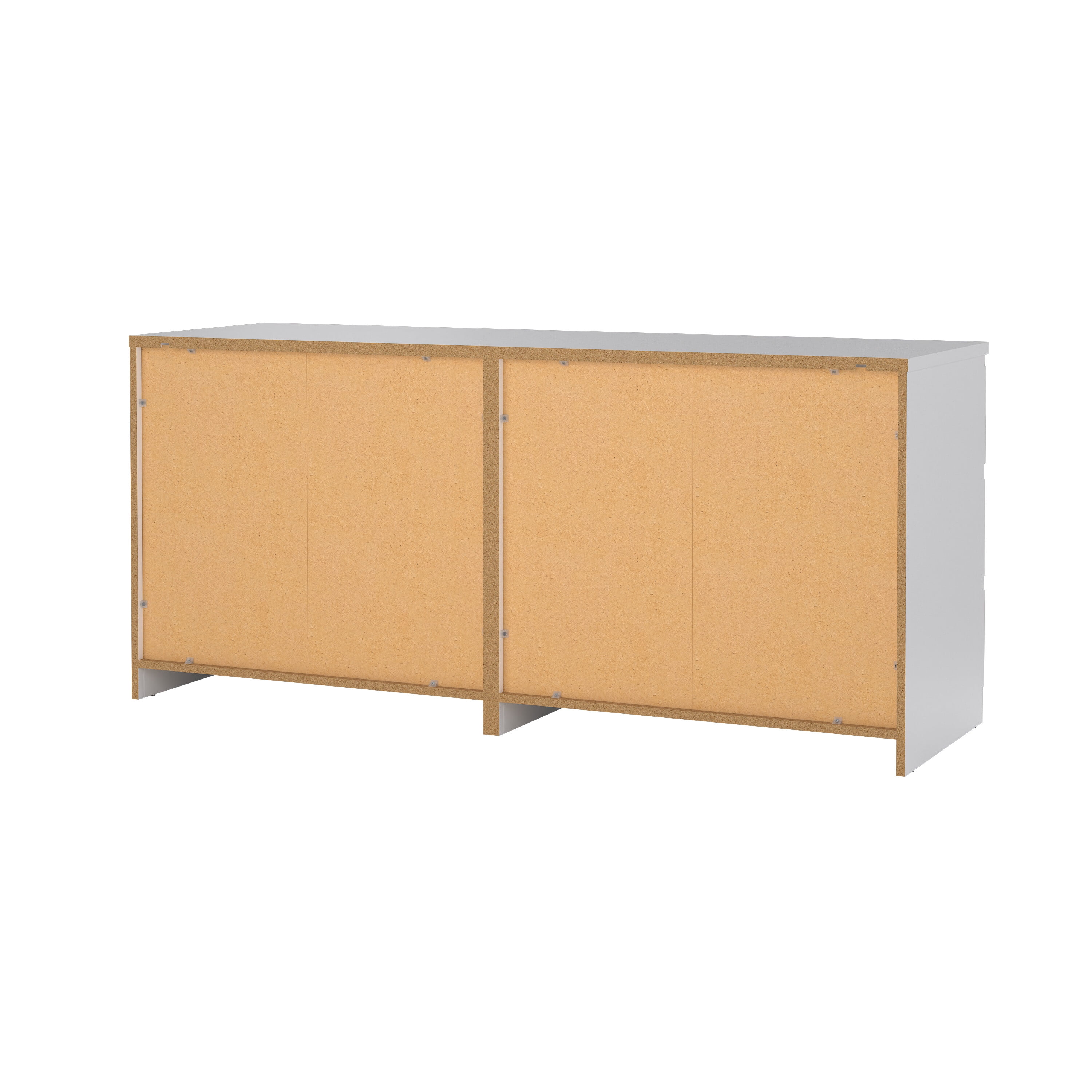 Tvilum Scottsdale 6 Drawer Double Dresser for Adults, White High Gloss