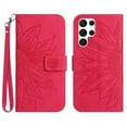 thumbnail image 1 of Allytech for Samsung Galaxy S23 Ultra 5G Case 2023, Embossed Sunflower PU Leather & TPU Anti-Scratch Shockproof Magnetic Button Protective Kickstand Case for Galaxy S23 Ultra (6.8 inch), Rose, 1 of 7