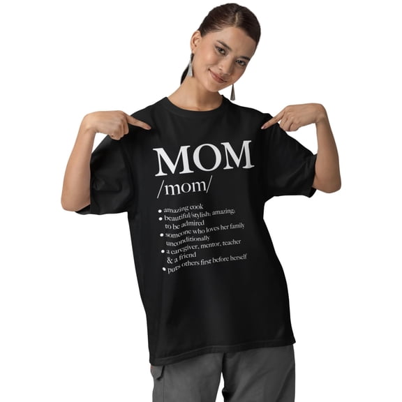 MISS POPULAR Mom T-Shirts with Chest Print | Gifts for Mother's Day, Mom's Birthday, Blessed, Best Mom | Sizes S-2XL (US, Alpha, X-Large, Regular, Regular, Combo D)