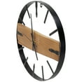 thumbnail image 3 of Northlight Rustic Metal Frame Wall Clock -15.75" - Black, 3 of 7