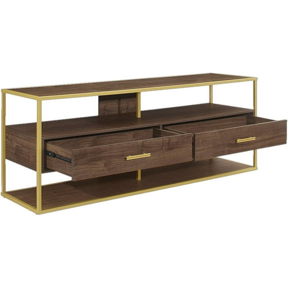 Halton Gold 64'' Long TV Stand and Storage Credenza