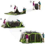 Ozark Trail 14 x 13.5 9 Person 2 Room Instant Cabin Tent with Screen Room, 40.8 lbs