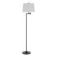 thumbnail image 2 of Tomi 63 Inch Floor Lamp, Double Swing Arm, Bronze Metal, White Shade, 2 of 8