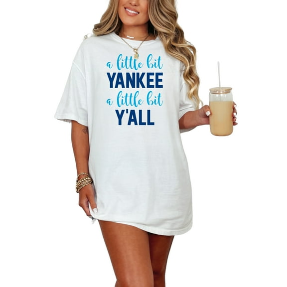 Embrace Your Northern and Southern Roots, White Comfort Colors T-Shirt, Small