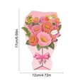 thumbnail image 3 of 3D Mother's Day Bouquet Greeting Card 6.69x4.72in | Handmade Eco-Friendly Paper Flower Card with Envelope | Birthday/Thanksgiving Gift for Mom (Green/Yellow/Pink 0.04lb)​, 3 of 6