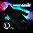 thumbnail image 2 of Gloves Legend Full Finger Cotton Gloves, Black, L, 6 Piece, 2 of 7