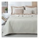 thumbnail image 1 of Edredón Ligero Real Textil + 2 Fundas de Almohada, Juego de Colcha King Size, Color Khaki/Beige, 1 of 7