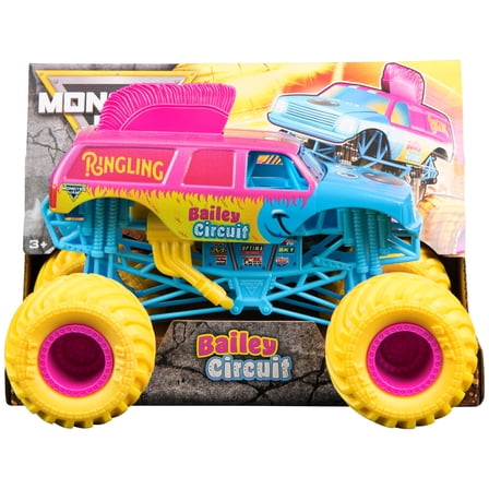 Monster Jam, Ringling Bailey Circuit  1:24 Scale Die-Cast Monster Truck Vehicle, for Ages 3 and up