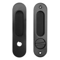 thumbnail image 1 of Pocket Lock Handle Invisible Light Weight Black Lock Circular Sliding Handle Lock for Toilet Balcony, 1 of 10