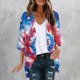 thumbnail image 1 of Cárdigan de manga larga para mujer, blusa informal estampada con bolsillo, abrigo tipo cárdigan para mujer, 1 of 5