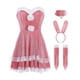 thumbnail image 3 of Bunny Costume Set Cosplay Piece W / Bunny Ears Bunny Suit para adultos Navidad Rosado Zulema  Disfraz de conejita, 3 of 6