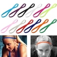 thumbnail image 4 of Hair Accessories Rubber Sweatband Stretch Yoga Hair Bands Head Wrap Elastic Headband Sport Anti-slip BLUE, 4 of 8