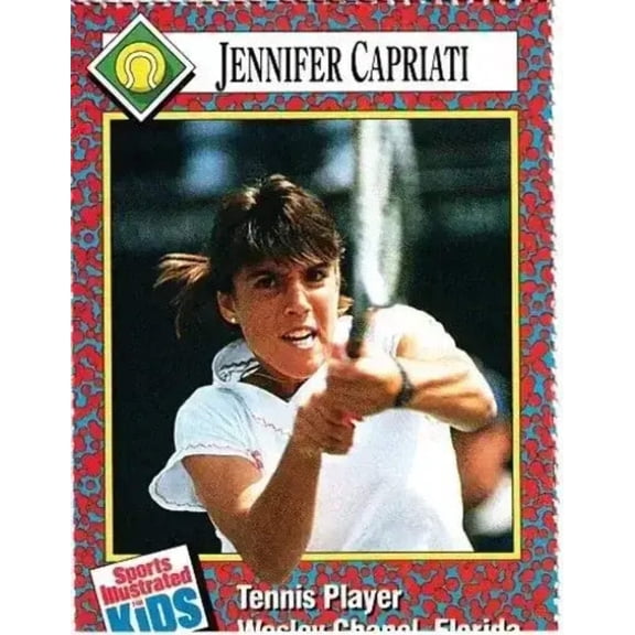 Jennifer Capriati 1991 Sports Illustrated for Kids tennis Rookie Card