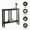 thumbnail image 6 of Kings Brand Furniture Console Table with Lower Shelf for Entryway, Hallway, Living Room (Espresso), 6 of 8