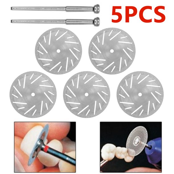 Muyoka Herramientas de pulido de odontolog铆a, disco de corte de diamante de doble cara ultrafino Dental para blanqueamiento de dientes de cer谩mica pulida
