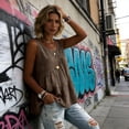 thumbnail image 5 of Summer Cotton Linen Tank Tops,Women's Flowy Tank Tops Summer Pleated Peplum Sleeveless Shirts Scoop Neck Casual Babydoll Tops, 5 of 7
