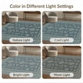 thumbnail image 7 of ODIKA 4'x6' Blue Lagoon Geometric Medallion Washable Area Rug Intricate Floral and Patterns for Dorm Room, Small Living Stain Resistant Low Profile, Easy Care, 7 of 7
