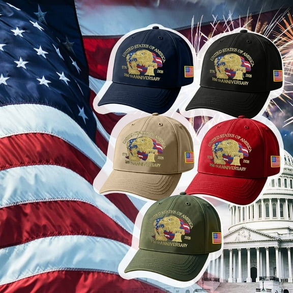 JLFNYA 250 Anniversary USA Hat, 250th Anniversary USA Hat, 250th Anniversary Hat, Patriotic Baseball Cap, Celebrate 250 Years of American Freedom, Gifts for Men Women