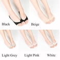 thumbnail image 2 of 5 Pairs Non-slip Low Cut Woman Invisible Boat Socks Peep Toe Socks Socks Breathable BEIGE, 2 of 8
