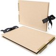 thumbnail image 2 of Arteza Spiral-Bound Scrapbook, 8.5"x11", 40 Black Sheets - 2 Pack, 2 of 7