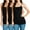 3PK: BLACK/BLACK/BLACK, variant on Women & Plus Basic Cami with Adjustable Spaghetti Straps Layering Tank Top (DARK BURGUNDY, L)