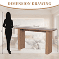 thumbnail image 3 of Diubas Long Console Table, Mid-Century Modern Entryway Table, Wood Sofa Table Behind Couch for Living Room Hallway, 60 Inch(Walnut), 3 of 9